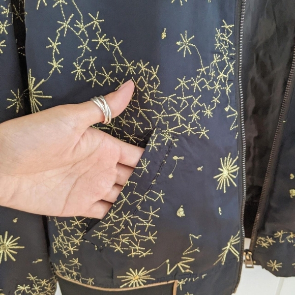 Silence + noise urban outfitters bomber jacket celestial starry constellation - Picture 4 of 6